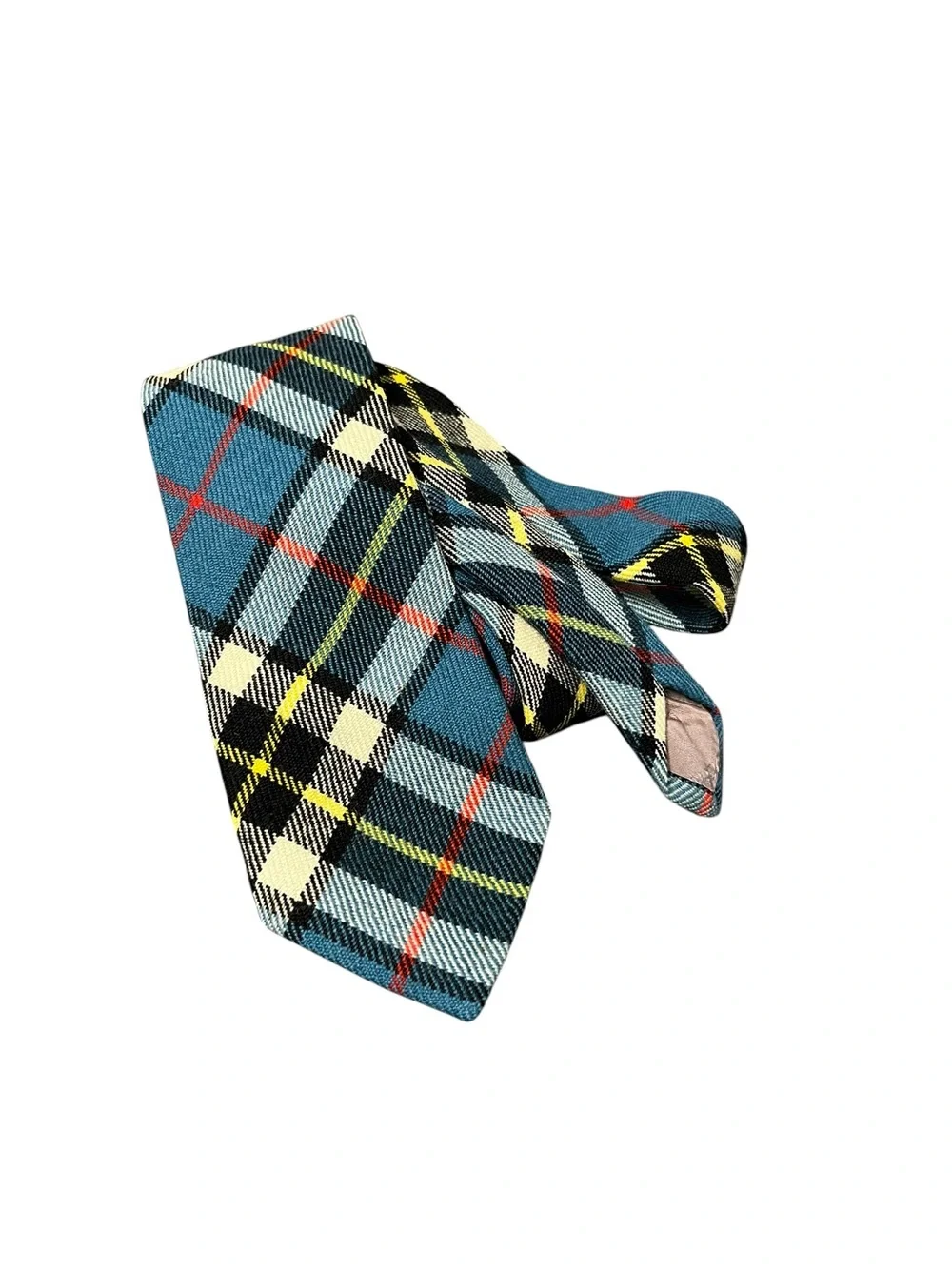 Vintage Lochcarron Scotland Wool Tartan Plaid Skinny Tie Wool Made in Scotland